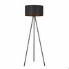 Homeroots 57.5 x 21.75 x 21.75 in. Morenci 1-Light Matte Black Floor Lamp 397942